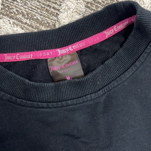 Juicy Couture Women's Long Sleeve Script Logo Pullover, Juicy Black medium - Picture 3 of 4
